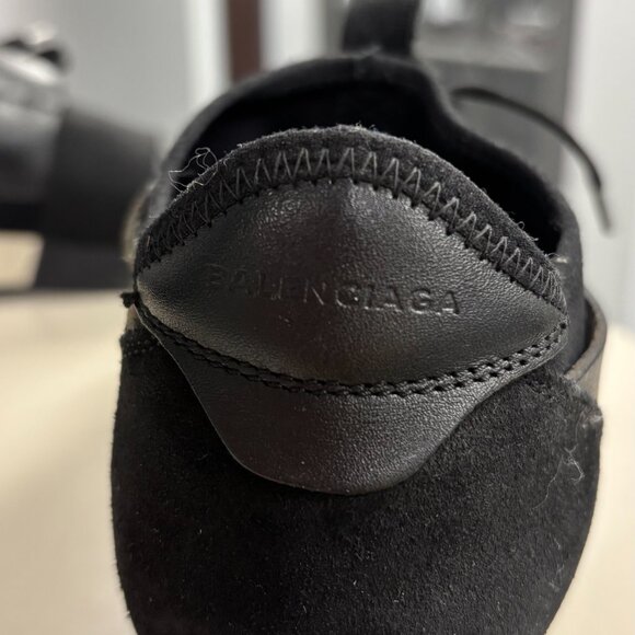 Designer Sneakers, Black/White colored Italian leather, size 38 Balenciaga - Picture 3 of 5